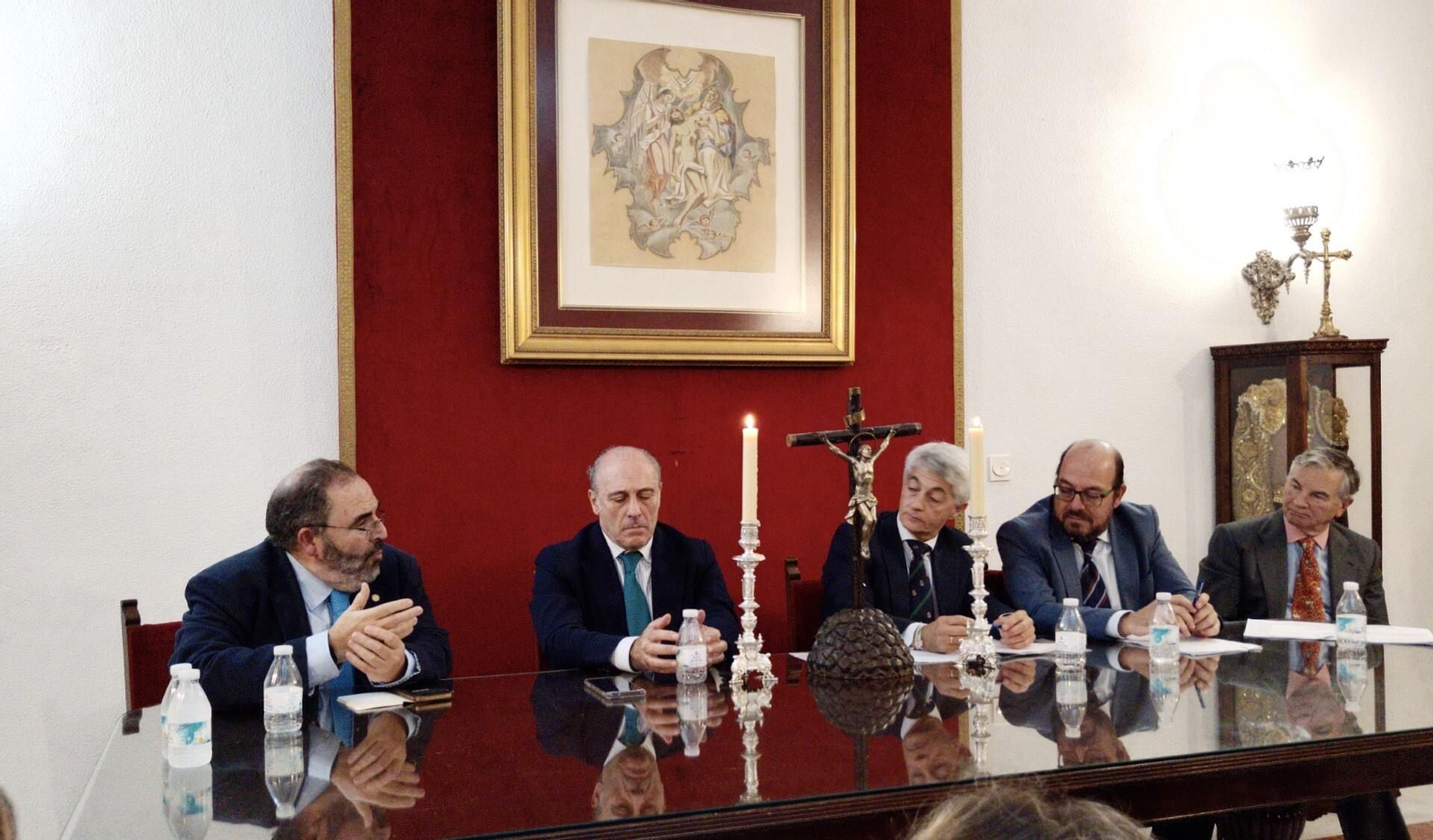 De izquierda a derecha, Joaquín Perea, Pedro Pérez, Manuel Tordesillas, José Manuel Medina y Jesús Rodríguez.