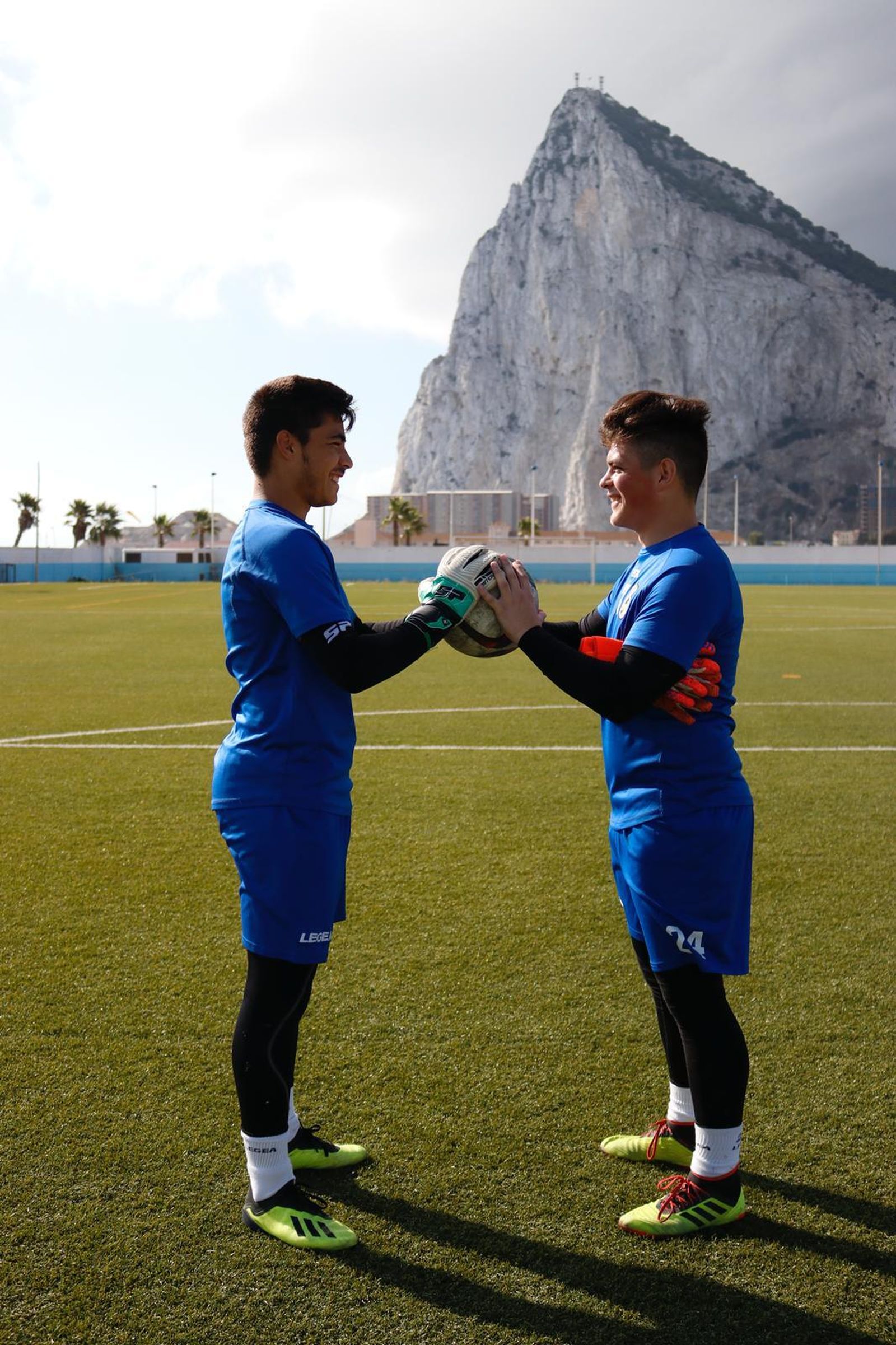 José Antonio y Manu Caro, los dos porteros del juvenil balono