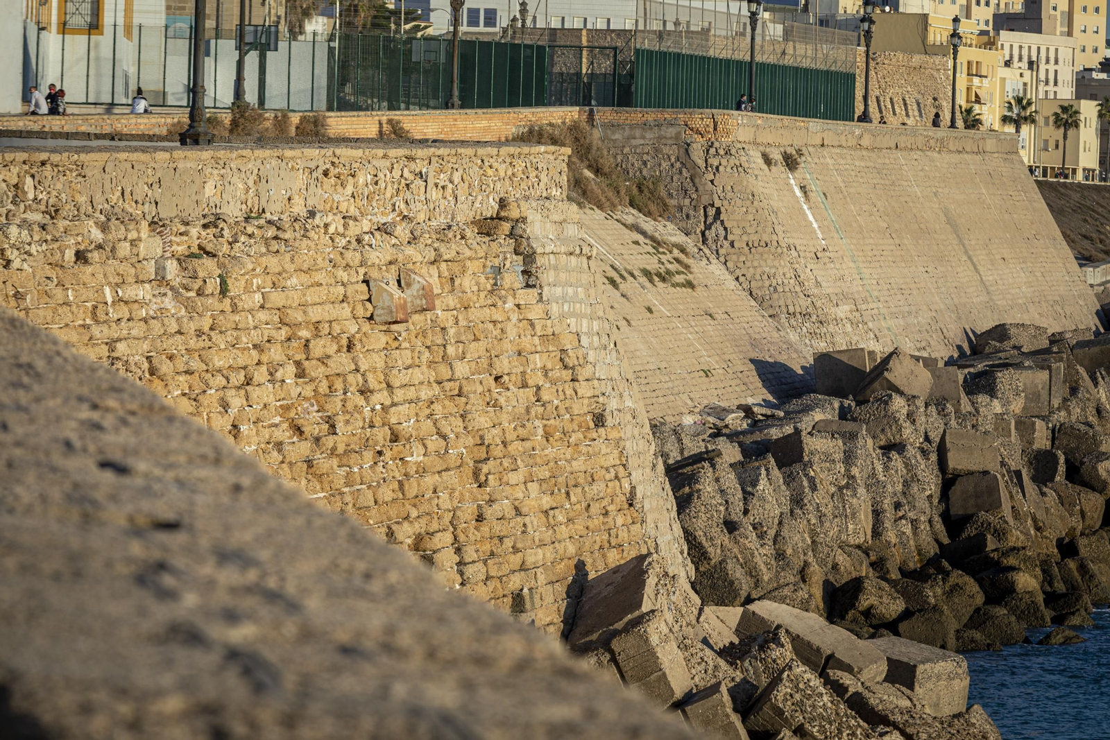 Imágenes del mal estado de la muralla del Campo del Sur