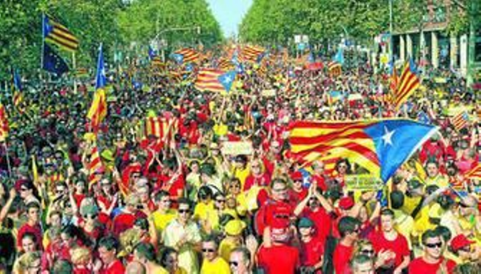 Una imagen de una de las manifestaciones de la Diada.