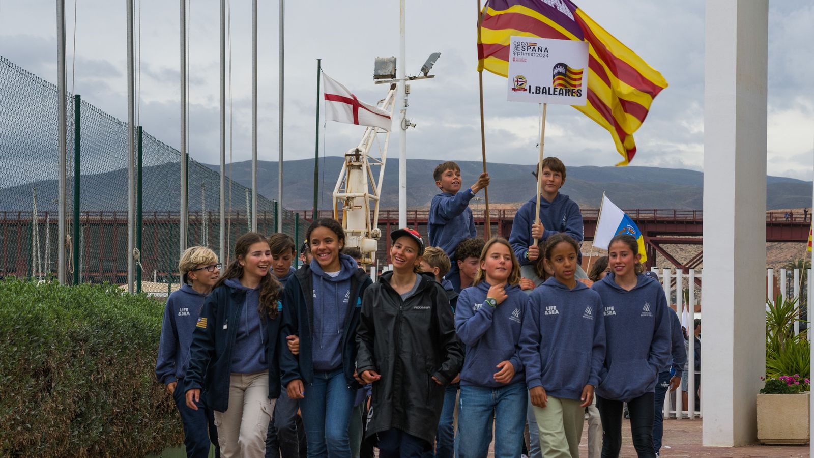 El equipo de Islas Baleares durante el acto de inauguración.