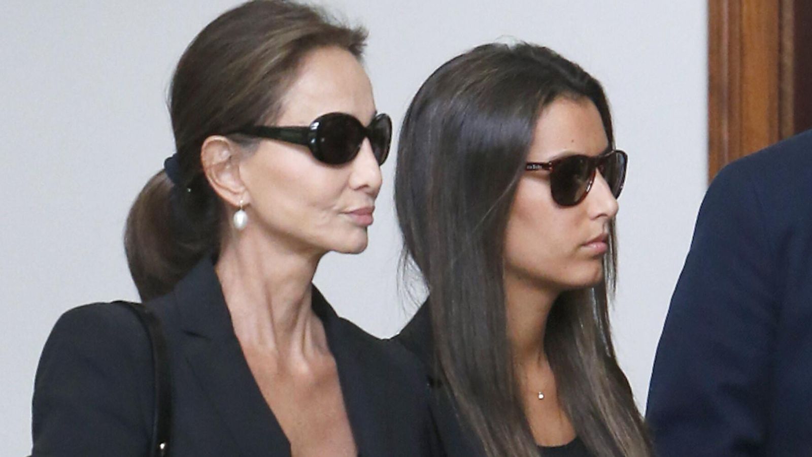 Isabel Preysler y Ana Boyer en el funeral por Miguel Boyer, en 2014