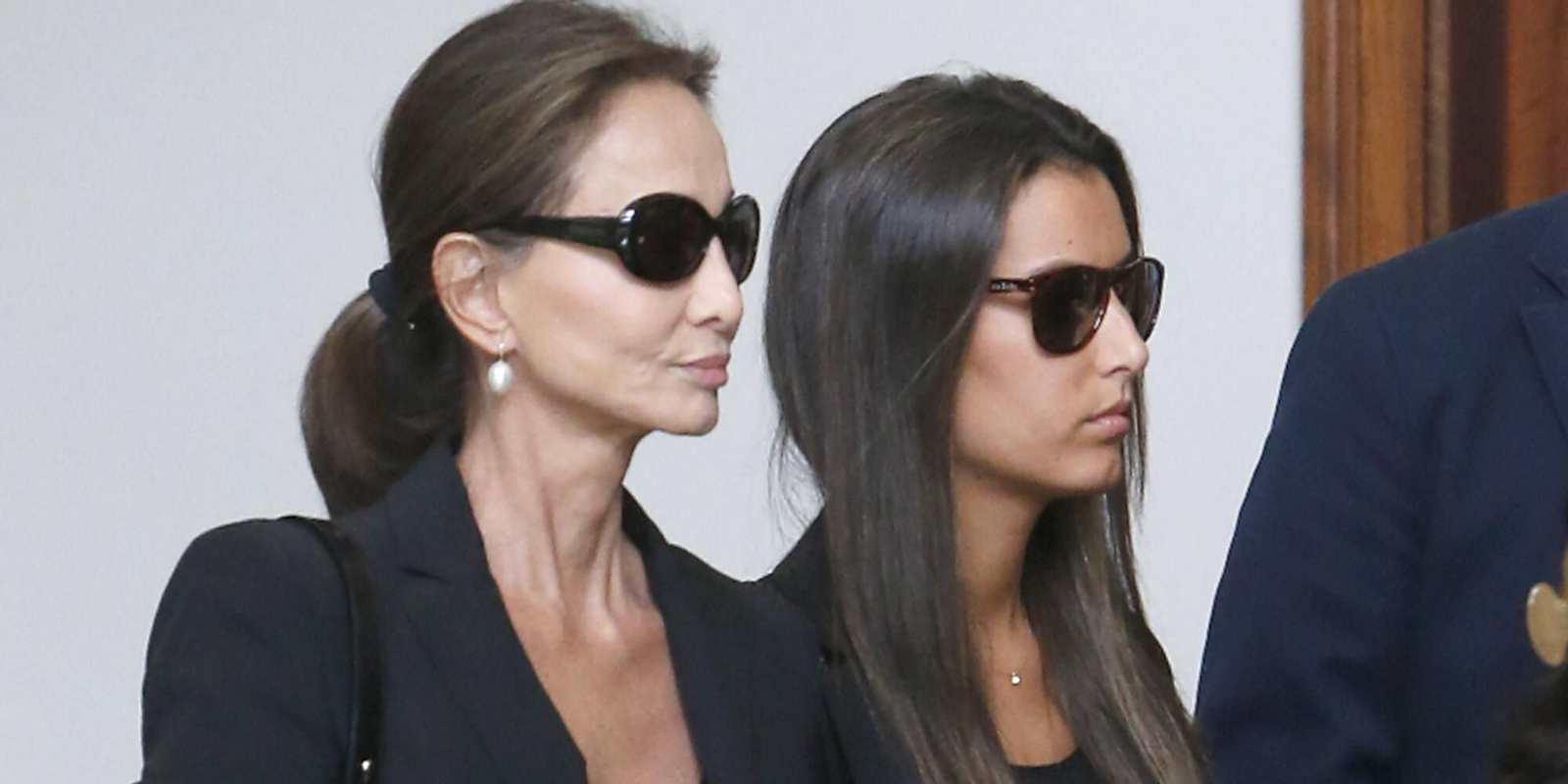Isabel Preysler y Ana Boyer en el funeral por Miguel Boyer, en 2014