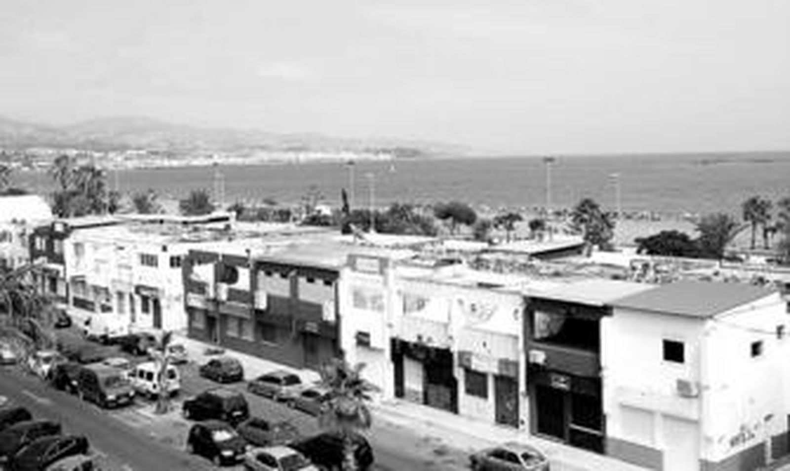 La zona de bares de El Copo vista desde la vivienda de uno de los vecinos afectados por el ruido.