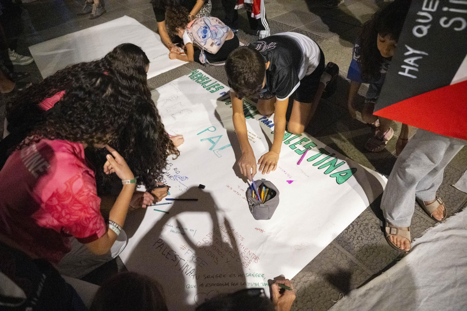 La Plataforma Almería por Palestina se manifiesta por la situación en Gaza, en imágenes