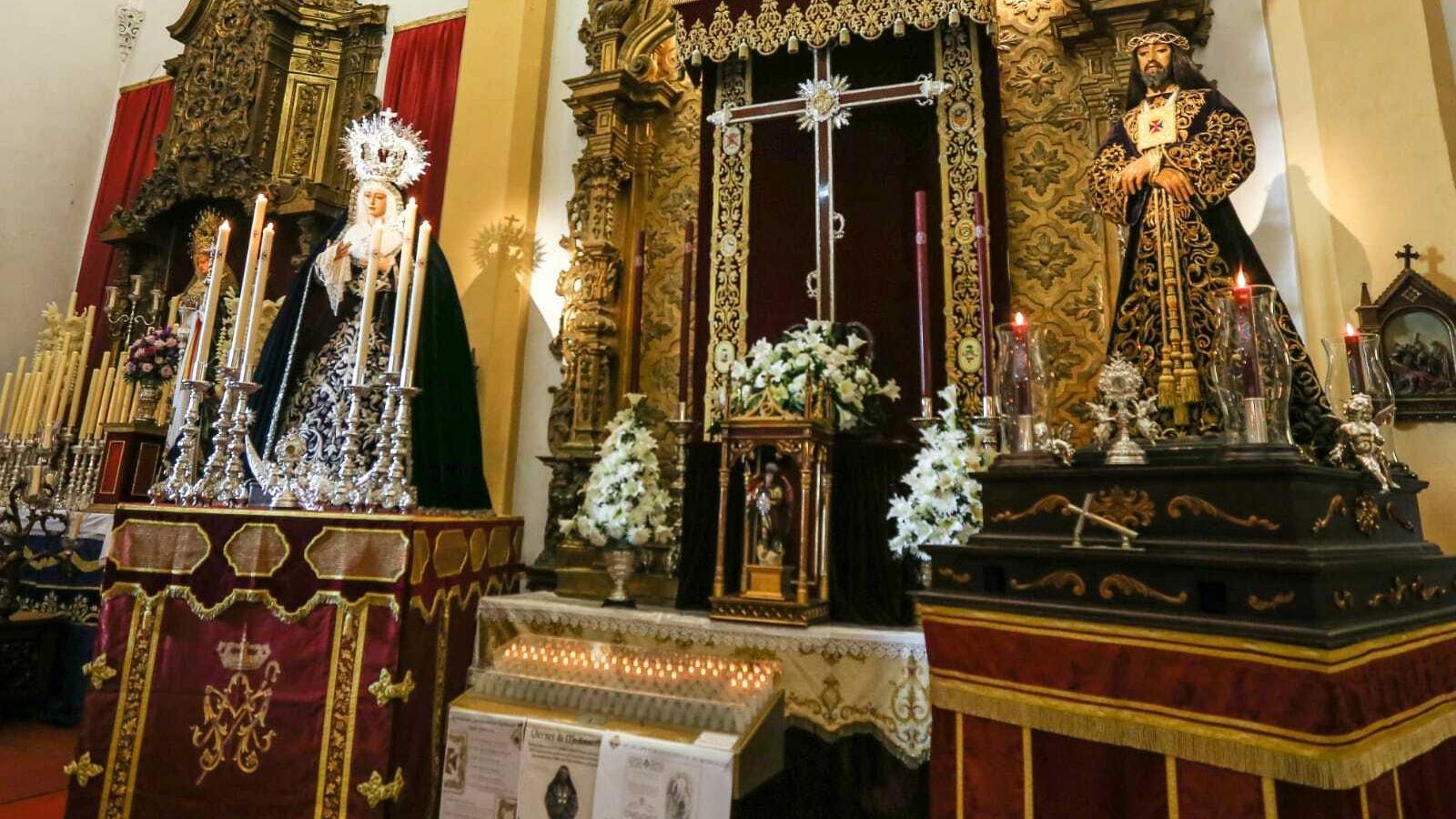 Las imágenes de Medinaceli, preparadas para el Lunes Santo.