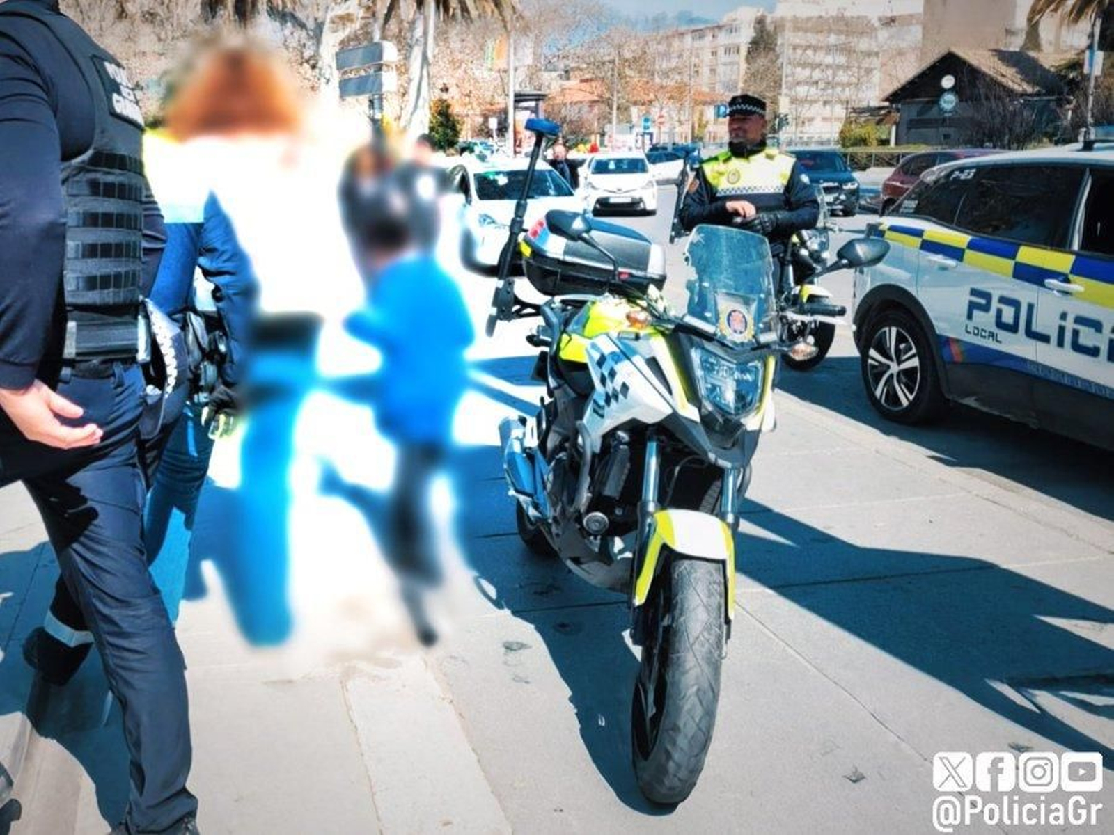 Imagen difundida por la Policía Local de Granada en sus redes.