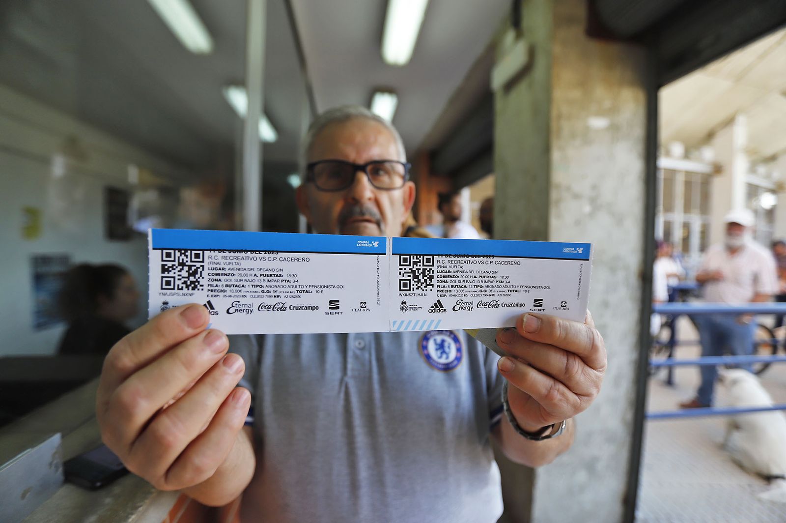 Largas colas en el Nuevo Colombino para las entradas del partido ante el Cacereño