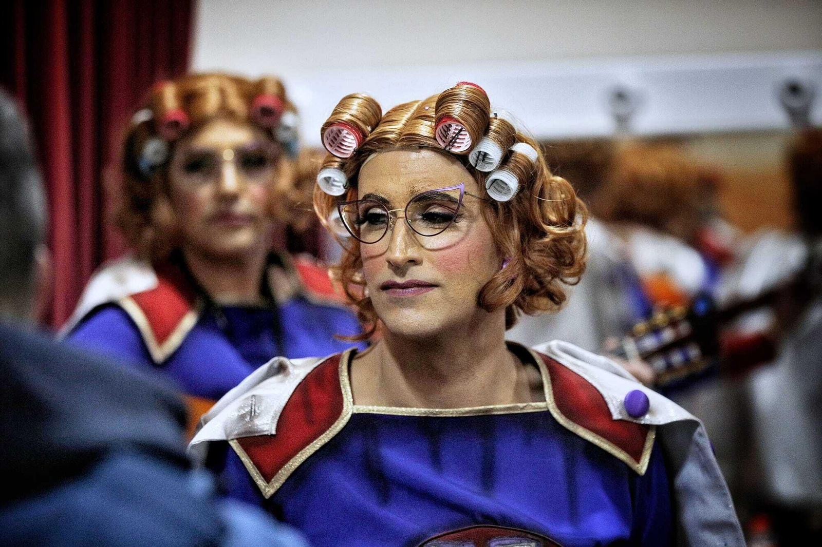 Chirigota 'Todo sobre su Marvel' en camerinos