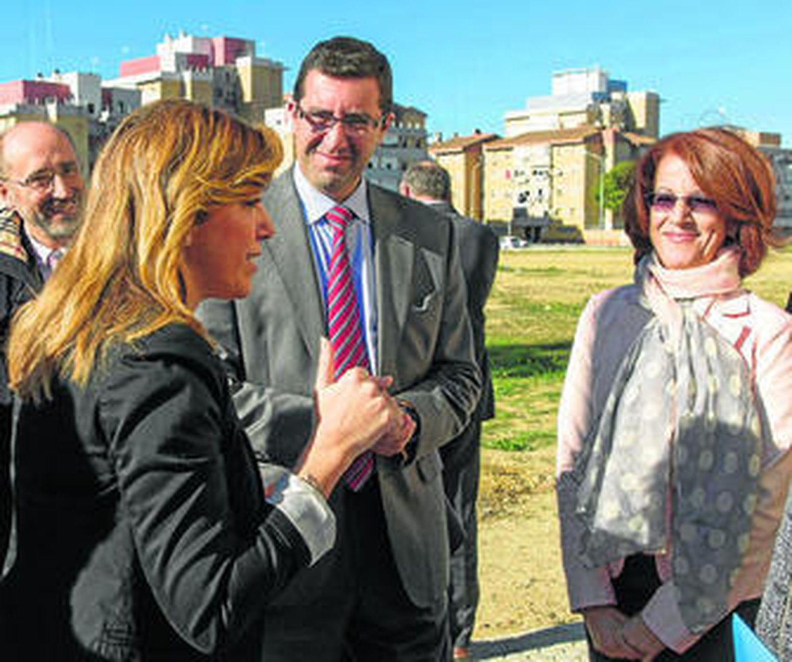 La presidenta de la Junta, Susana Díaz, la semana pasada, en el Polígono Sur.