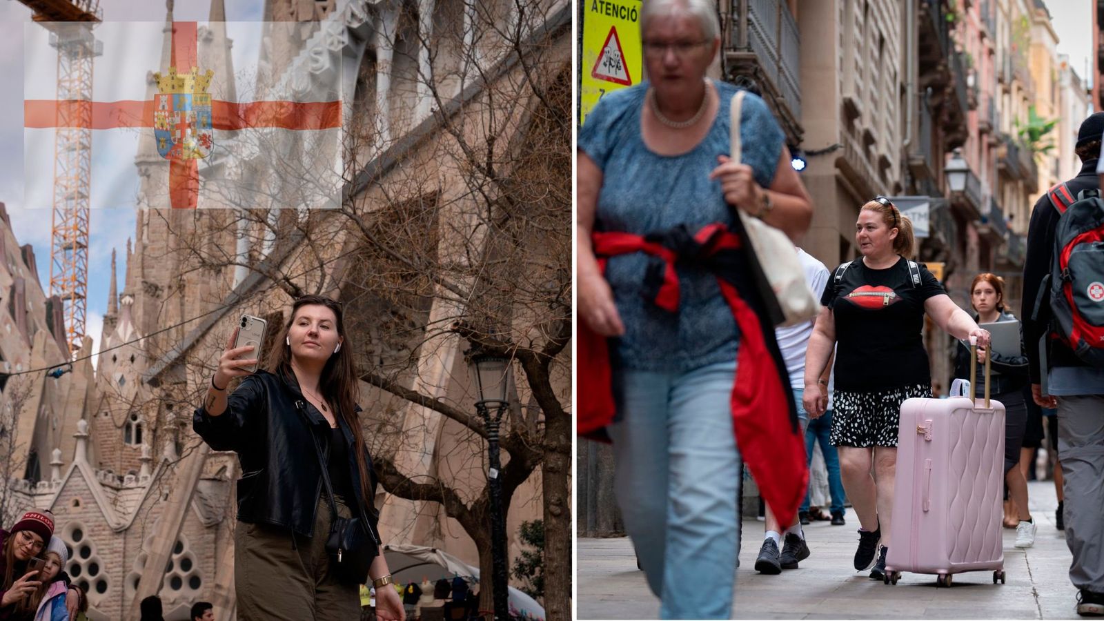 Calles de Barcelona, donde residen más de 35.000 almerienses, casi cuatro de cada diez de los que viven fuera de su provincia de origen.