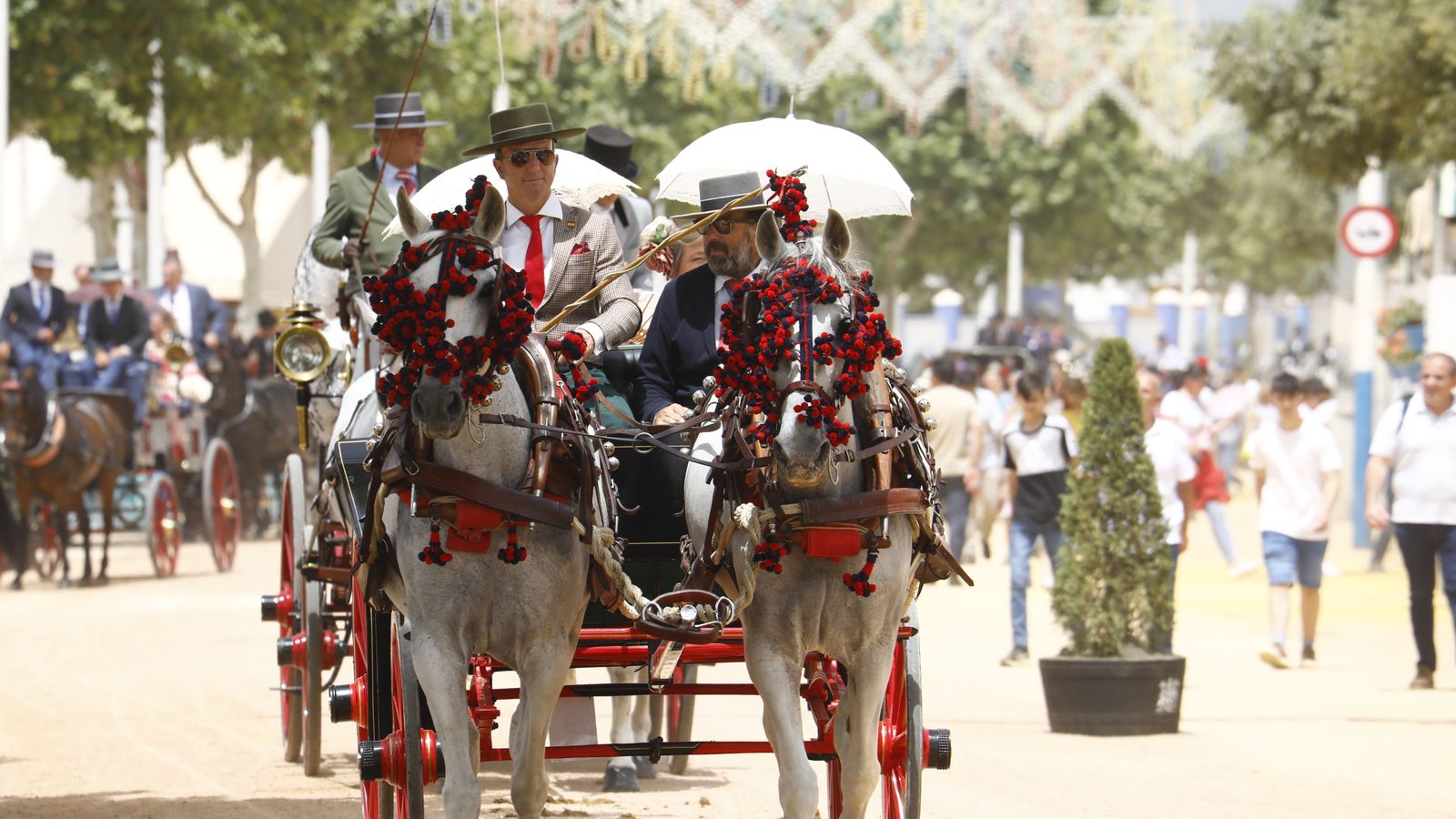 Uno de los carruajes que se han podido ver en El Arenal.