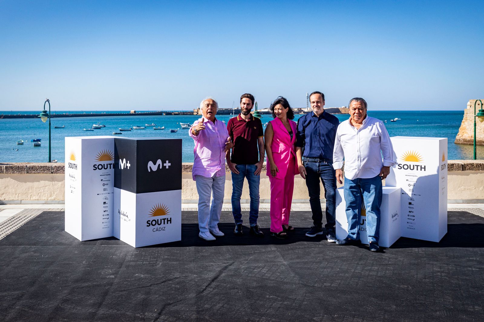 Las imágenes del photocall del Sotuh Festival en La Caleta este domingo: Adriana Ozores y  Los del Río