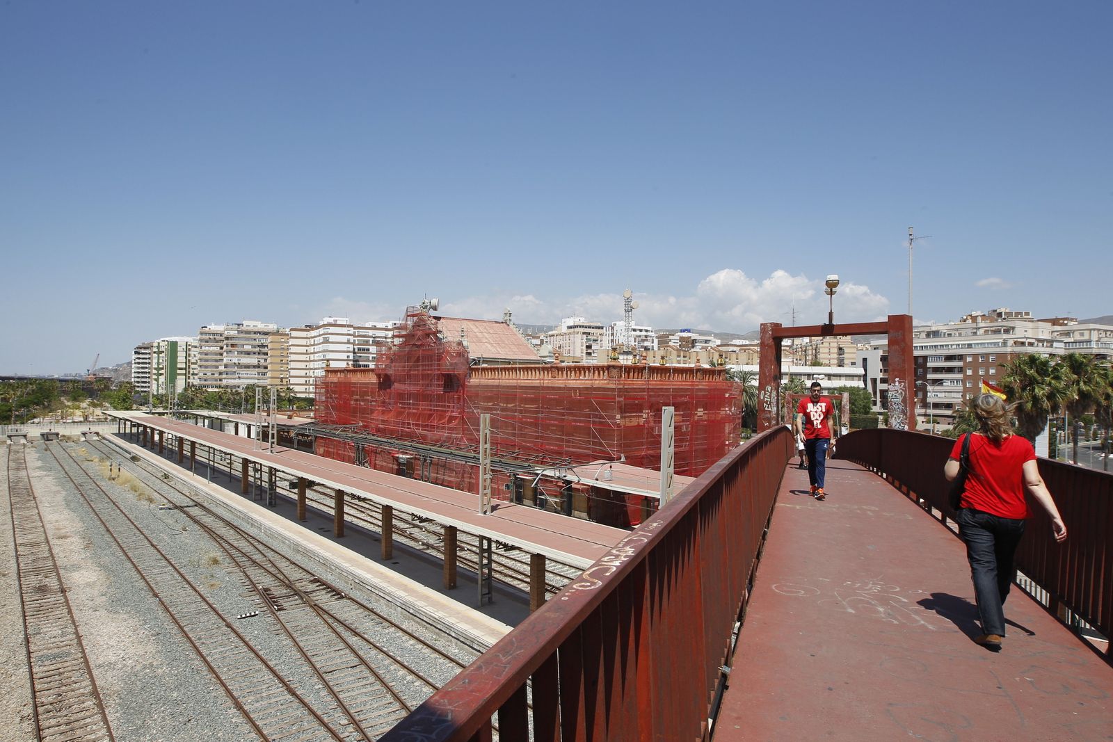 Las imágenes de las obras de la antigua estación de ferrocarril de Almería