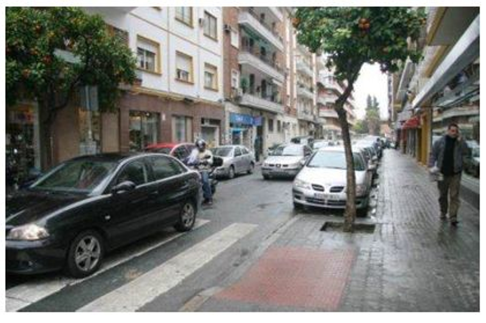 La calle Asunción antes del carril-bici