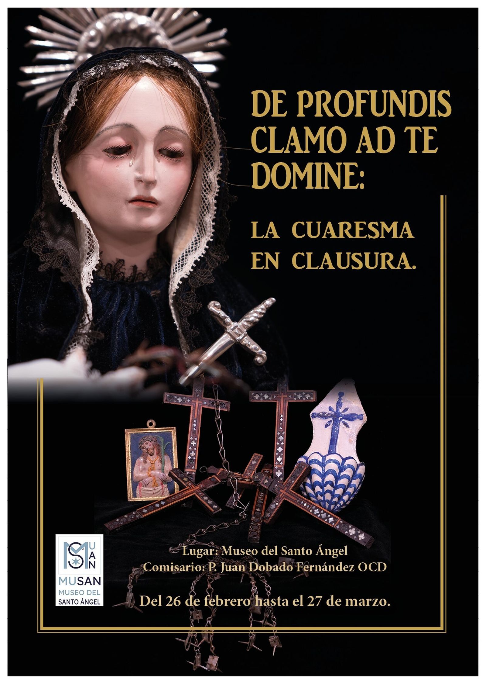 Cartel de la exposición cuaresmal en el Santo Ángel.