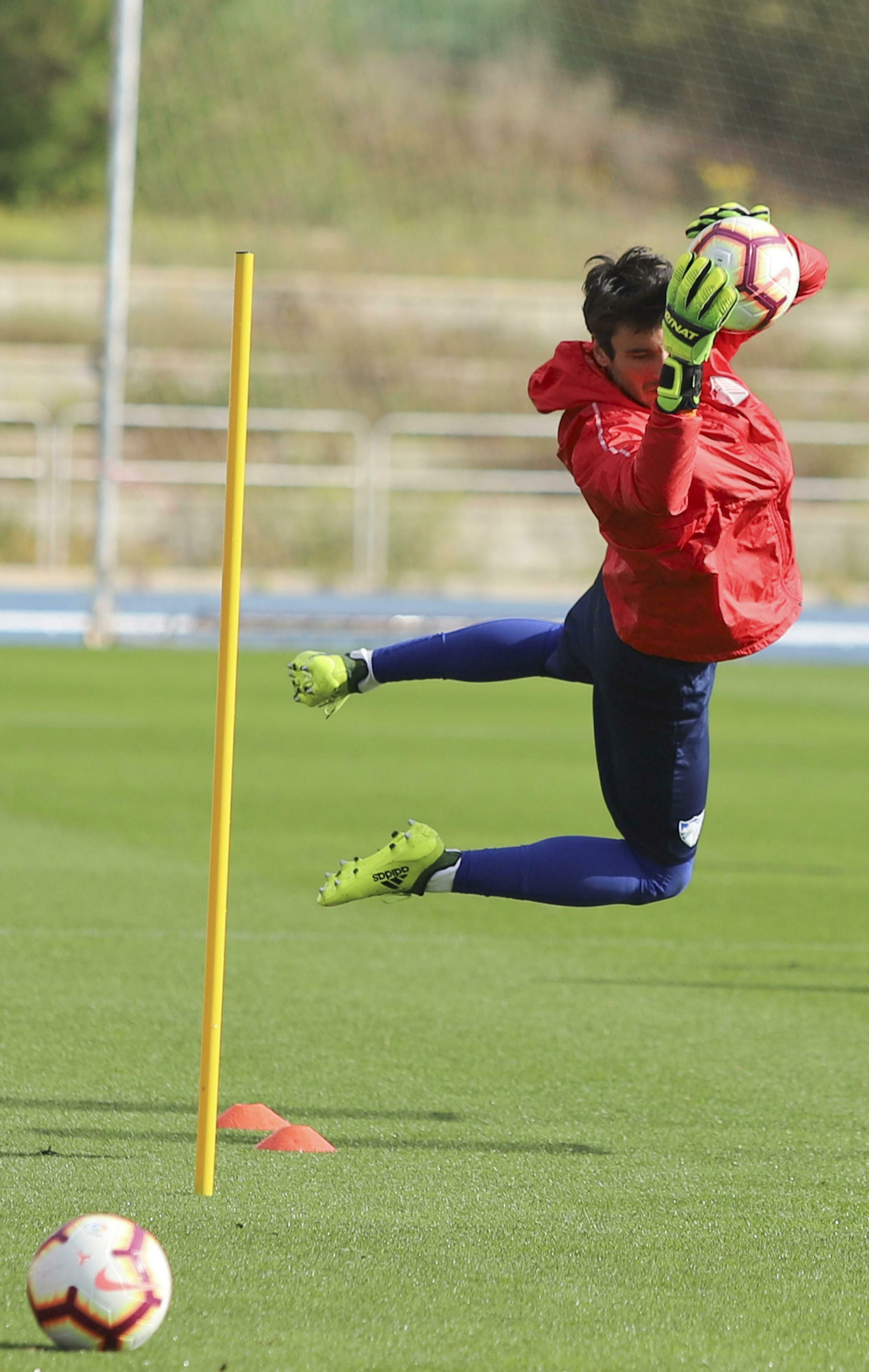 Entrenamiento del Málaga CF.