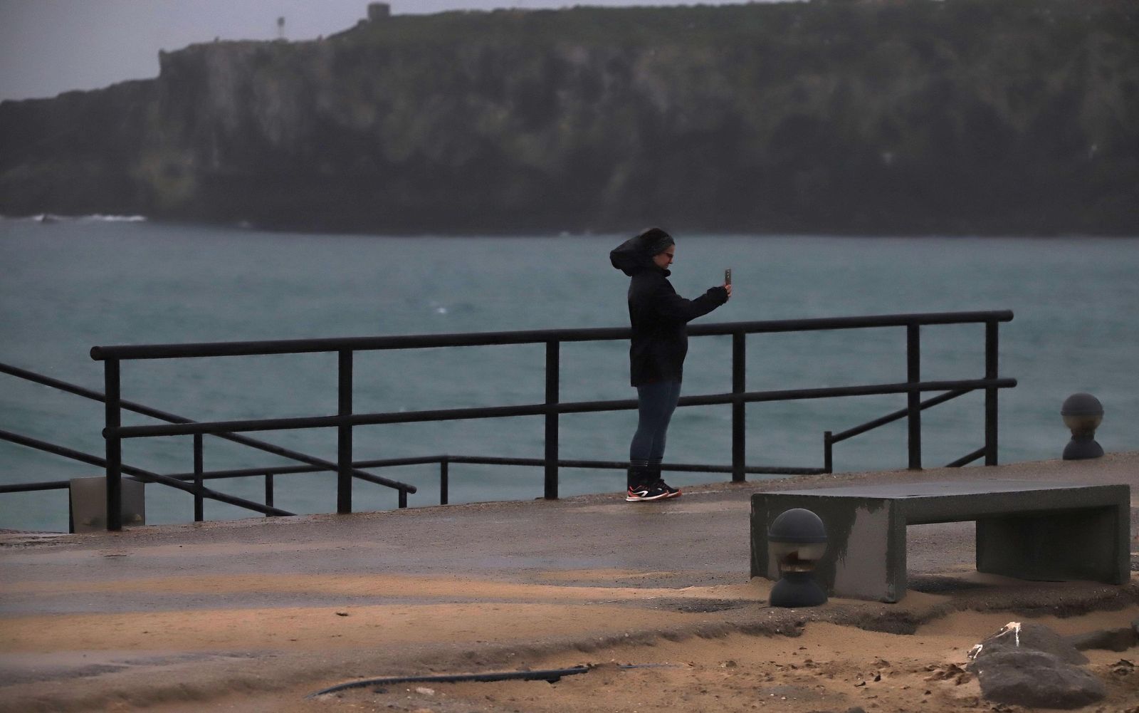 La borrasca Ingrid deja su huella en Tarifa, en imágenes