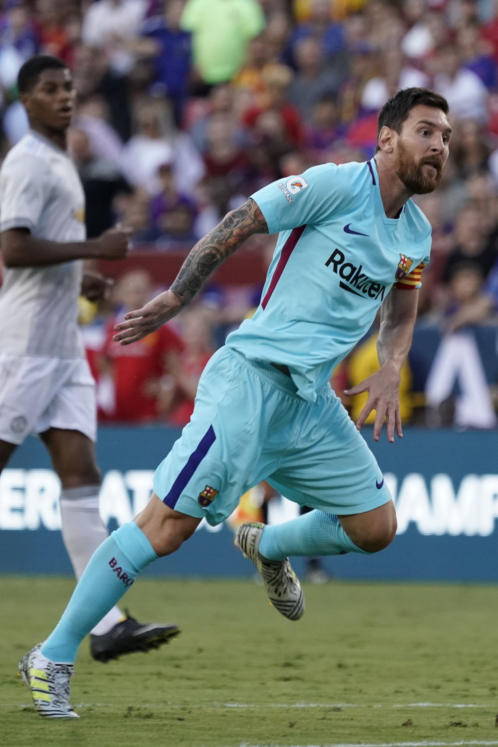 Imágenes del encuentro entre el Barcelona y el Manchester United