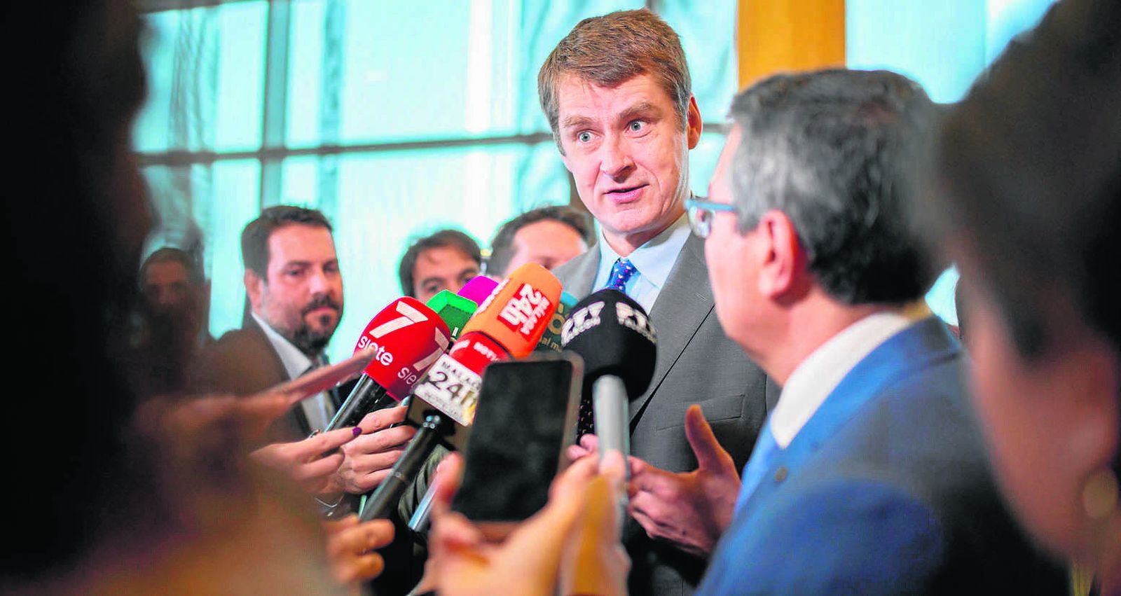 El embajador del Reino Unido en España, Hugh Elliot, en Málaga.