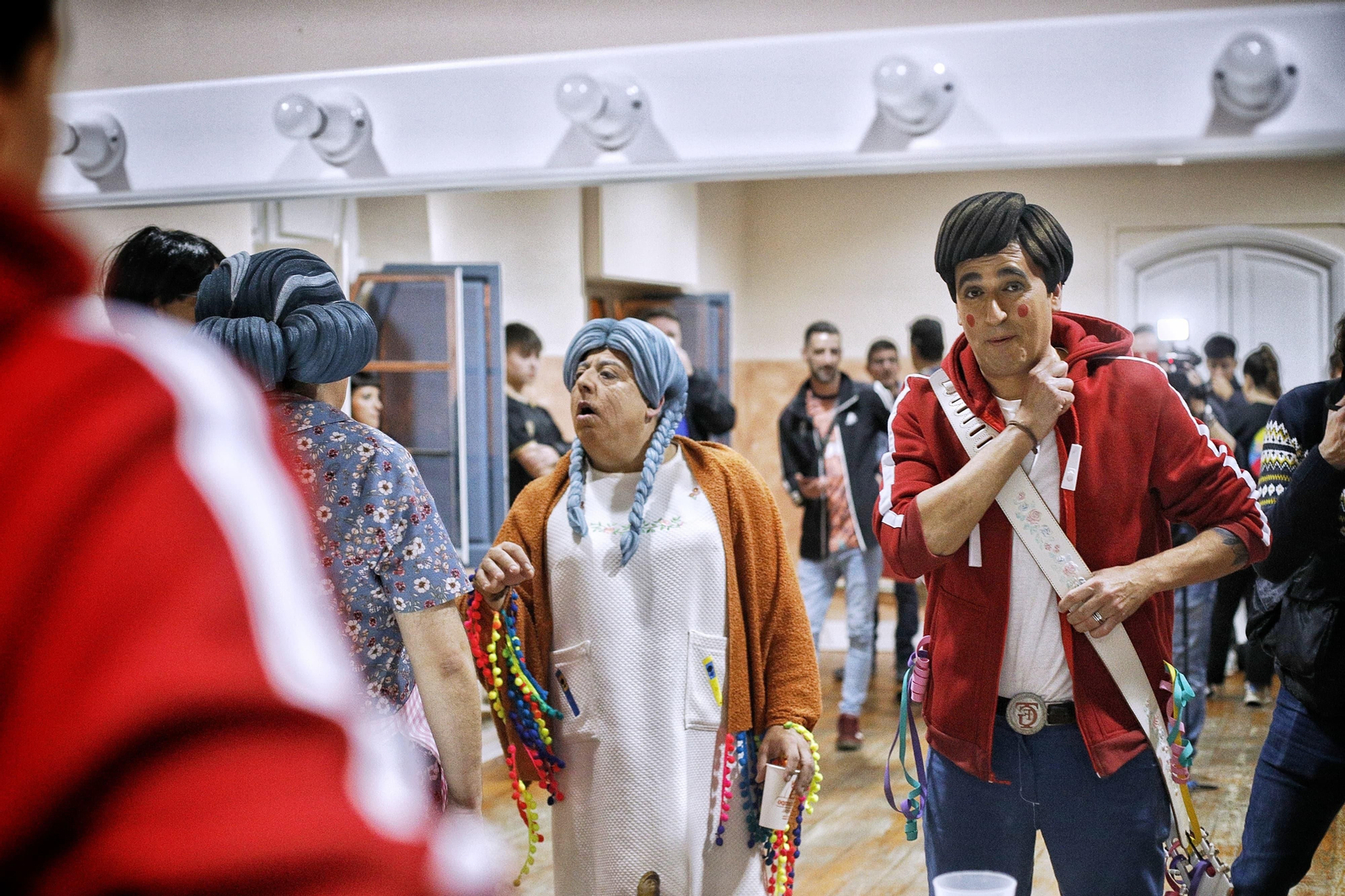 Javi Aguilera y Joselito, en camerinos.