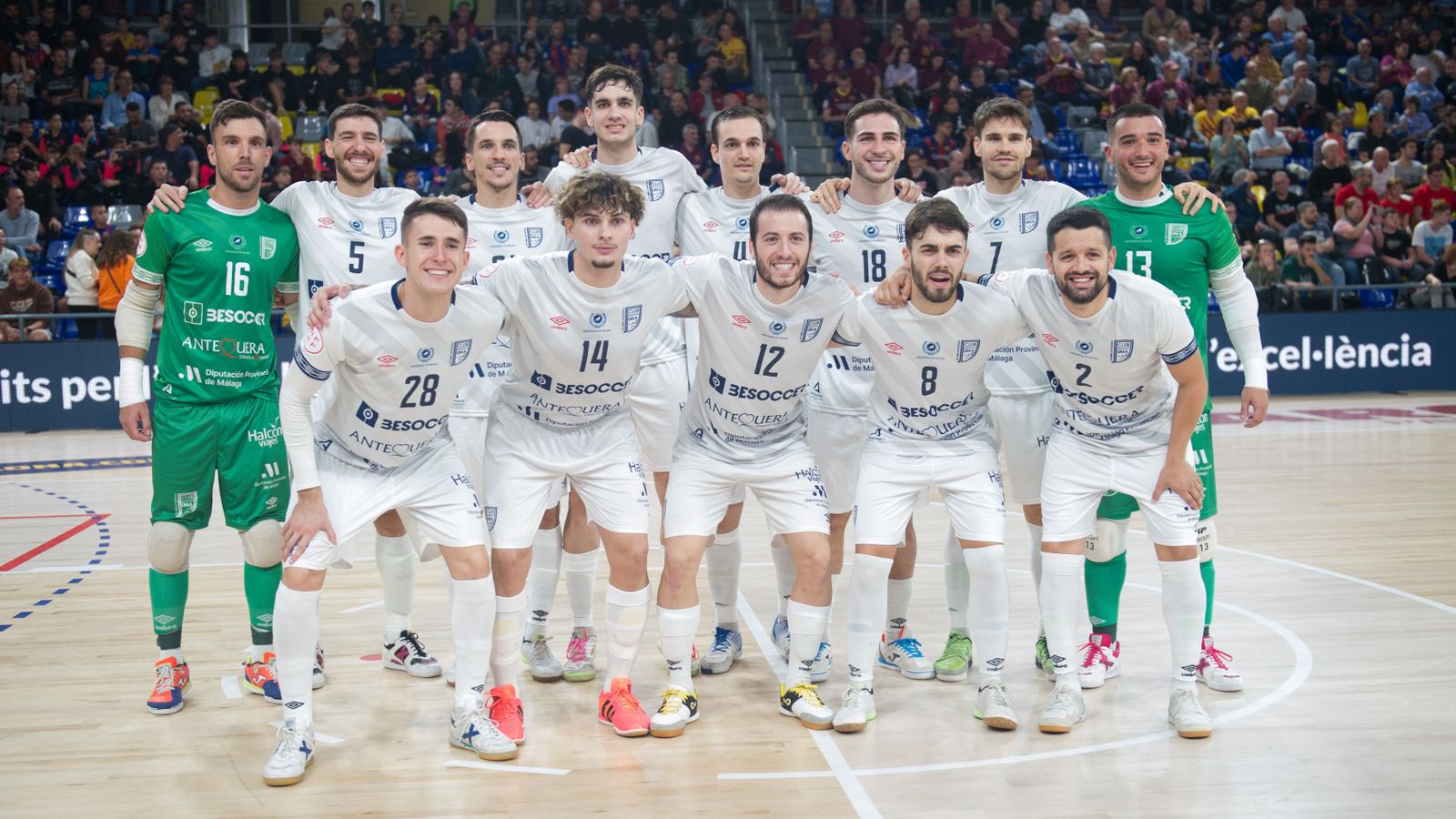 El BeSoccer UMA Antequera, en Barcelona.