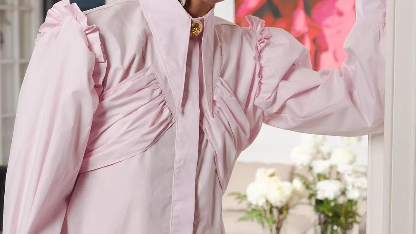 Camisa rosa Hummingbird, de GAU.