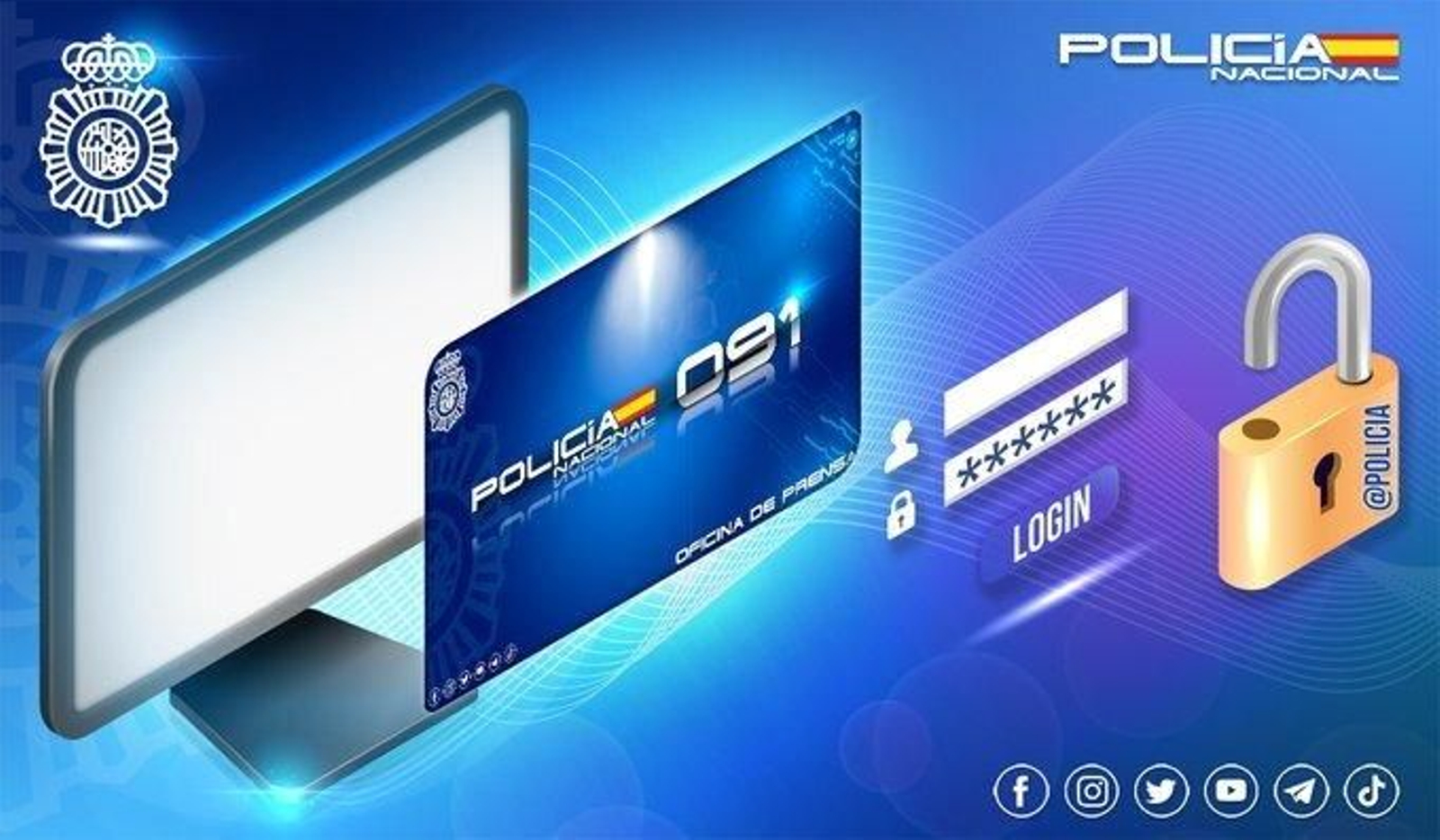 La Policía Nacional recuerda la importancia de cambiar las contraseñas regularmente
