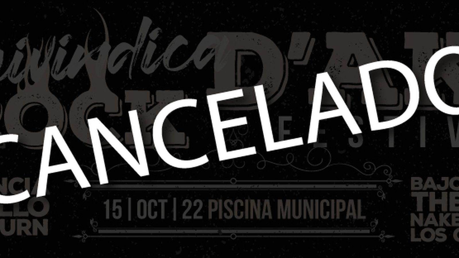 Anuncio de cancelación del Reivindica Rock D´Akí