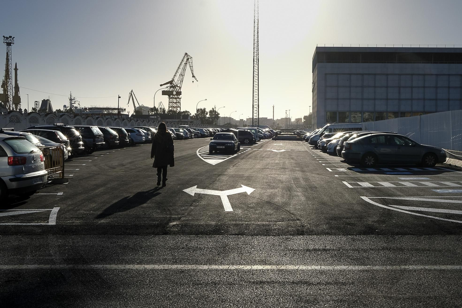 Aparcamiento junto a la avenida de Astilleros, en una imagen de archivo.