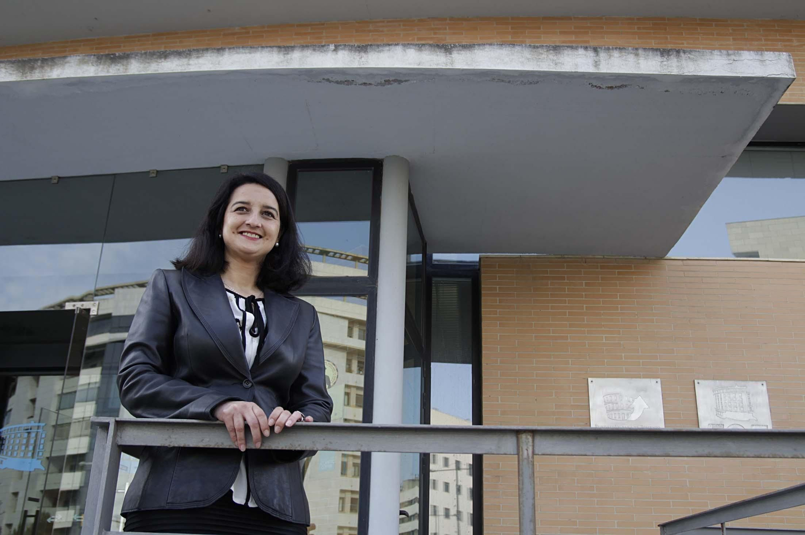 Bella María Carballo, presidenta de la Asociación de Mujeres Empresarias de Huelva, en la sede de la FOE.