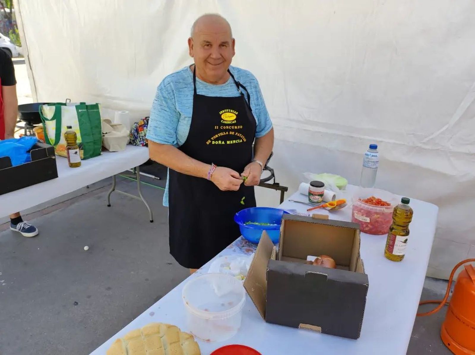 Luis Lama Jiménez, durante el concurso gastronómico.
