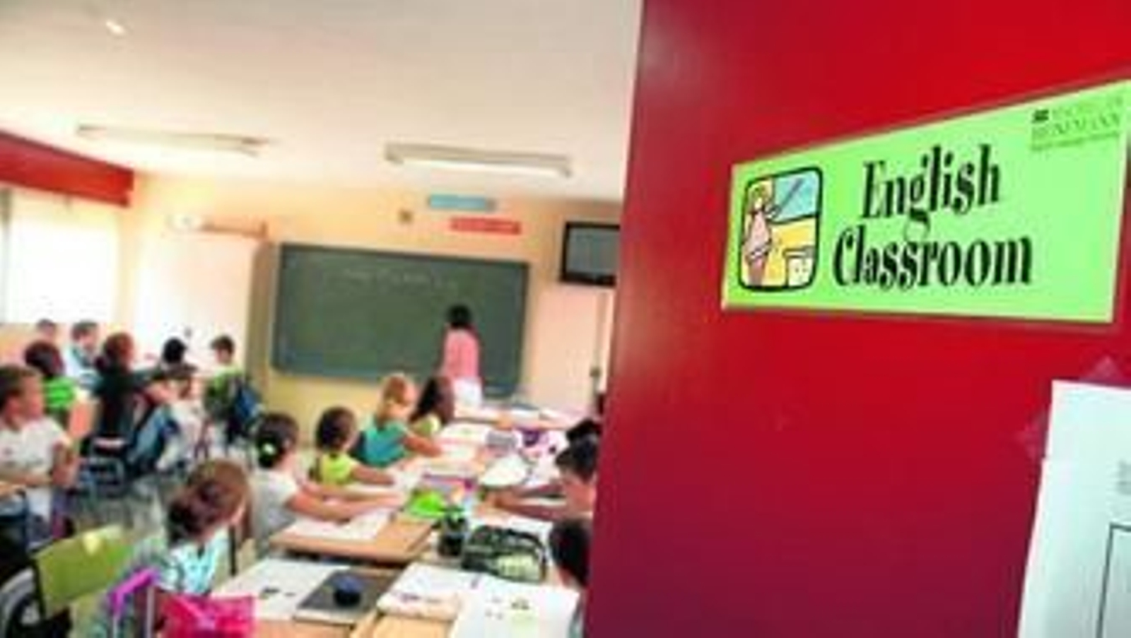 Alumnos en una clase bilingüe de un centro almeriense.