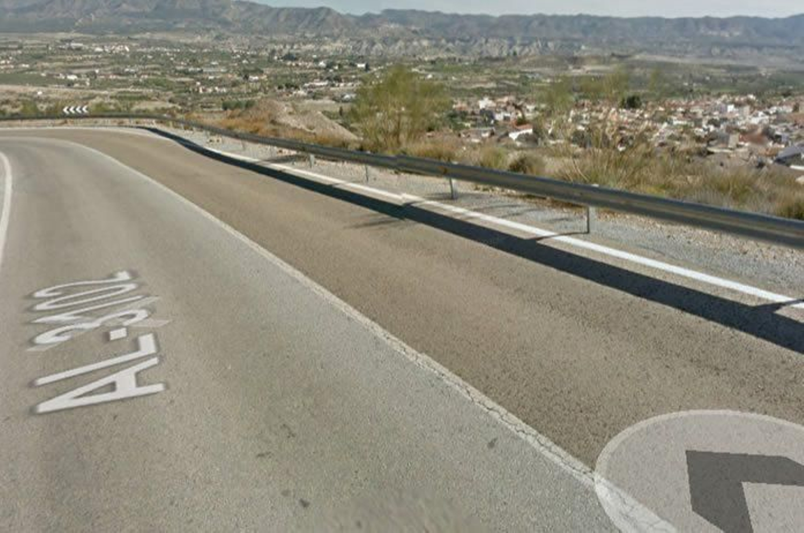 Imagen de la carretera AL-3102.