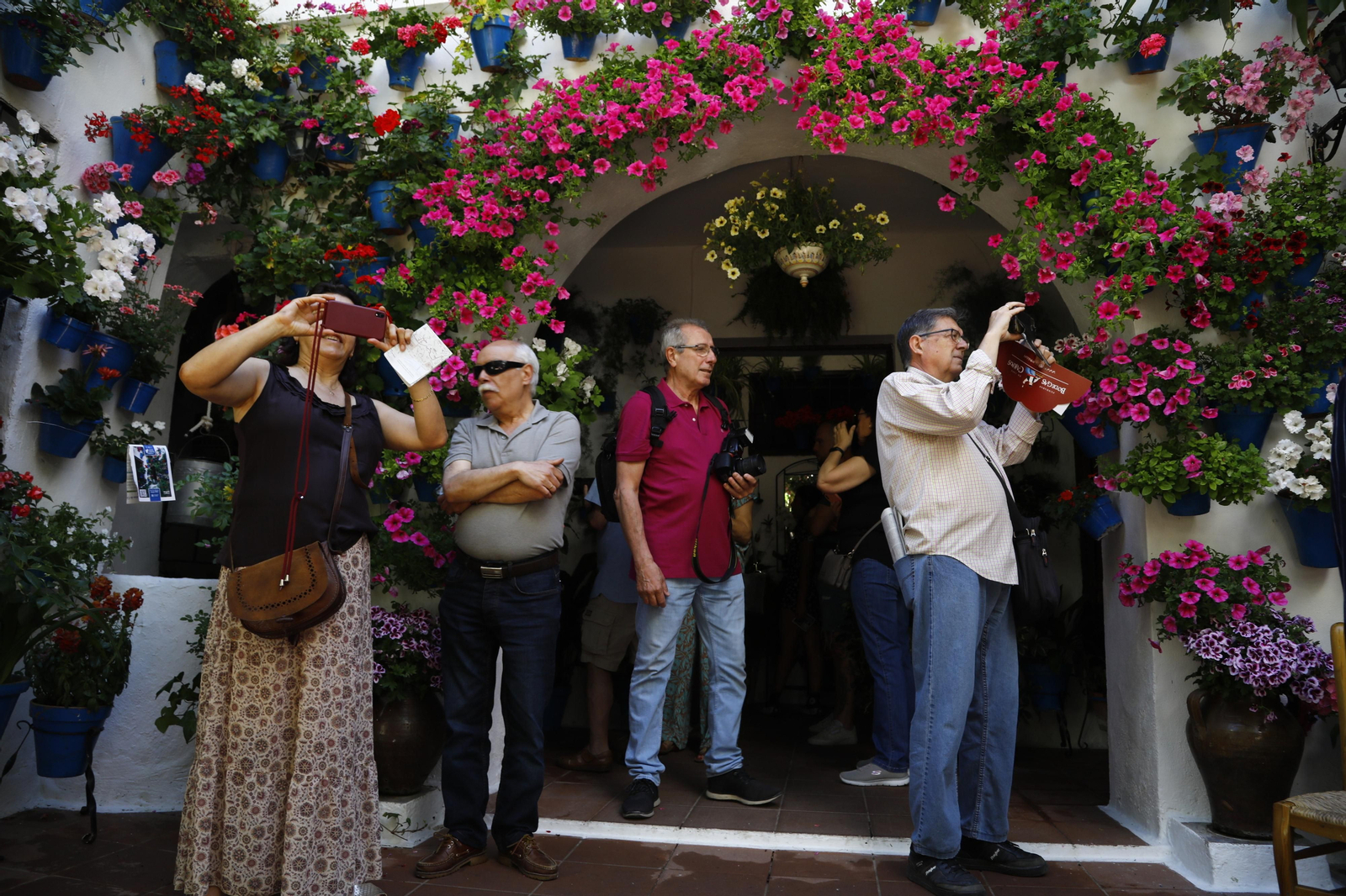 Los Patios de Córdoba se preparan para el fin de semana, en imágenes
