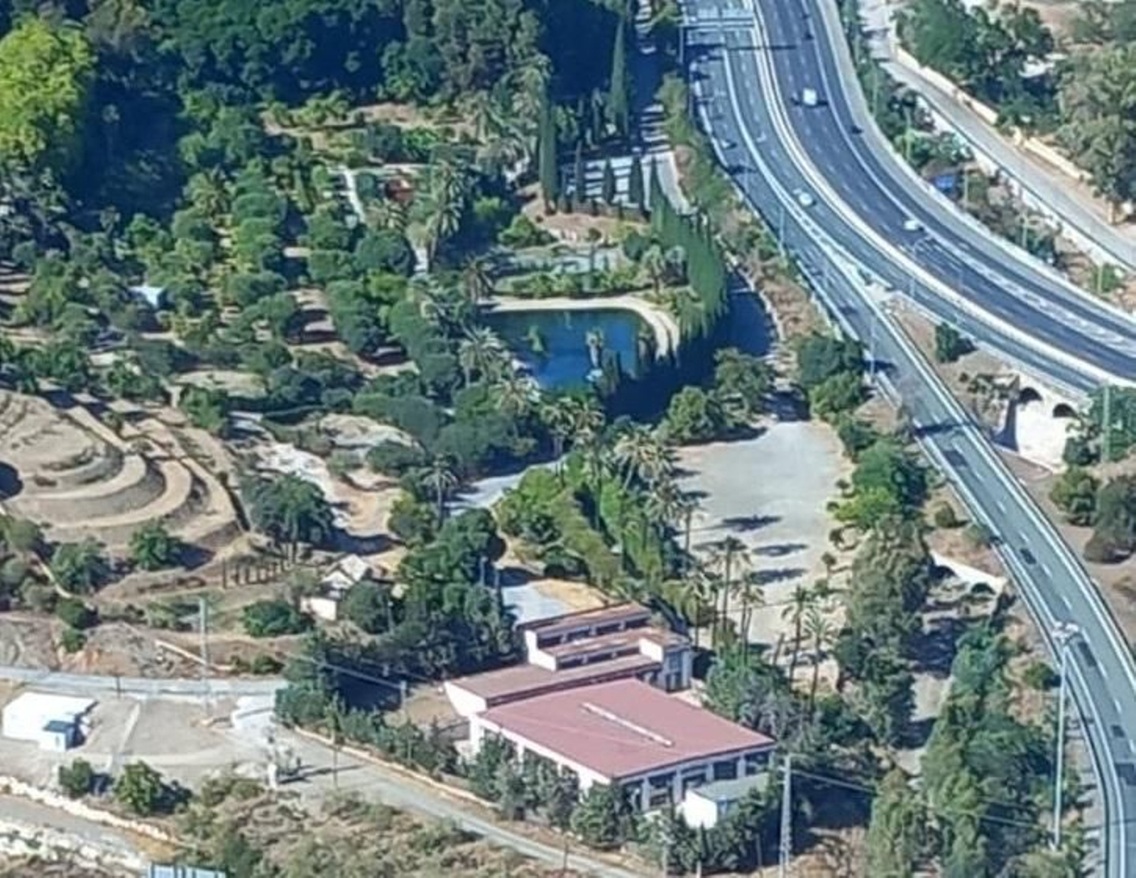 Zona en la que se ha registrado el incendio en Málaga capital