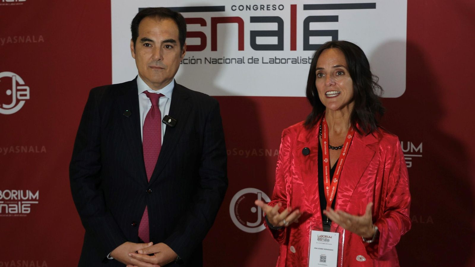 El consejero de Justicia, José Antonio Nieto, ha acompañado a la presidenta de Asnala, Ana Gómez, en el acto inaugural.