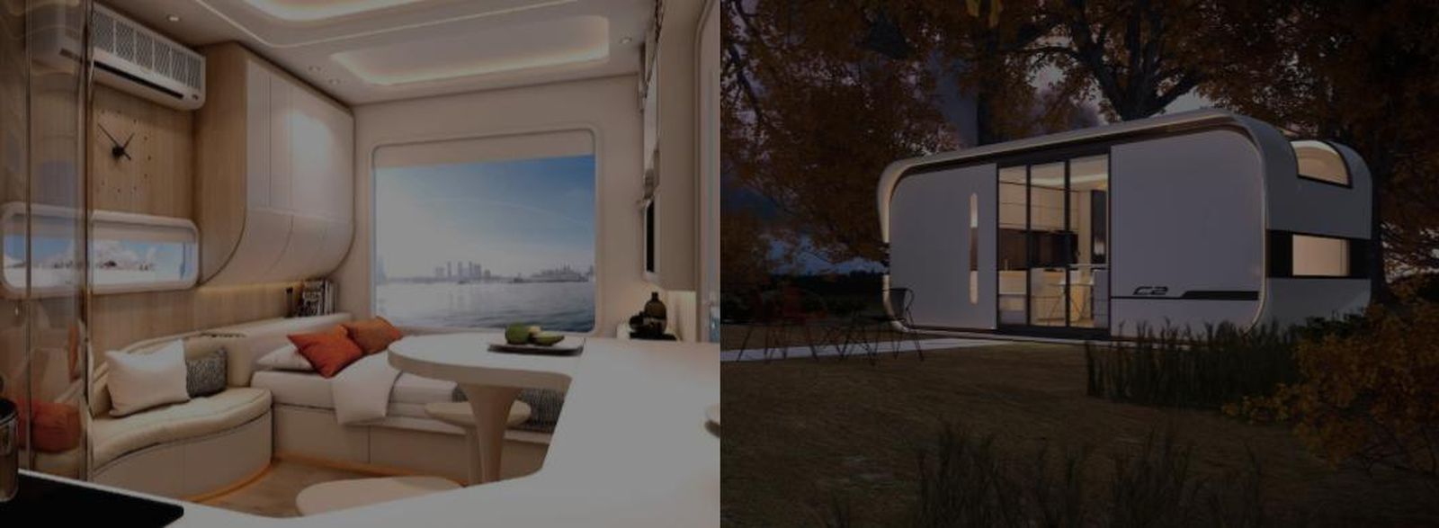 Imagen de una de las viviendas realizadas por Nestron, por dentro y por fuera