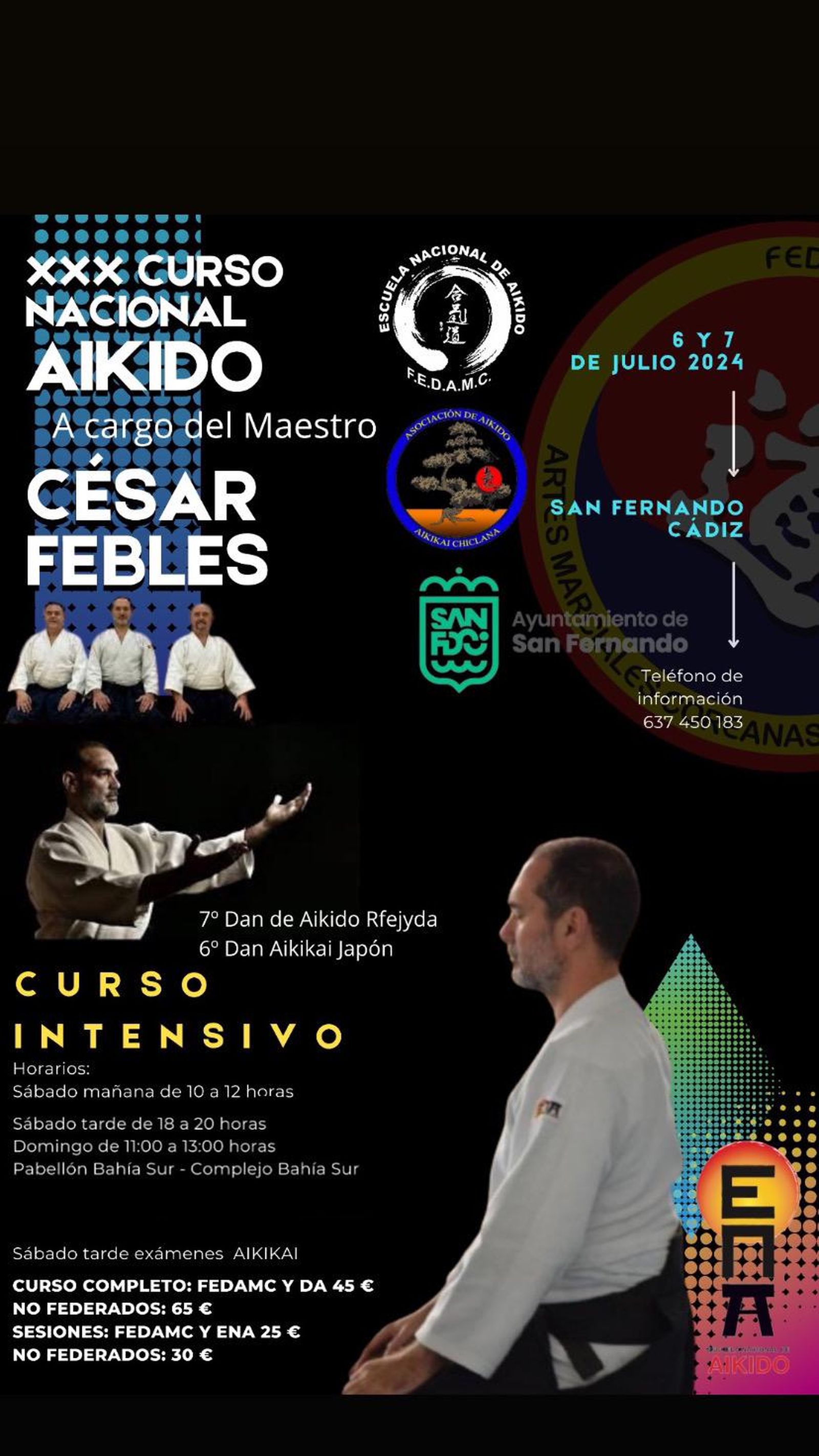 cartel del XXX Curso Nacional de Aikido