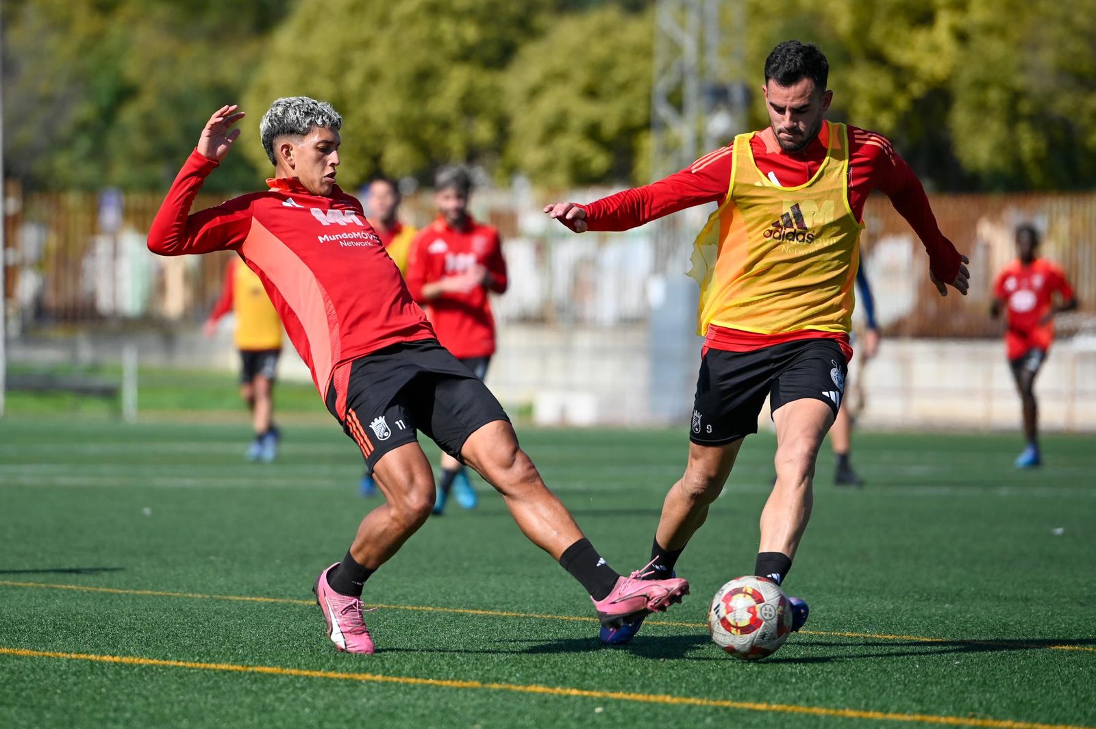 Imágenes del entrenamiento del Xerez CD en La Granja