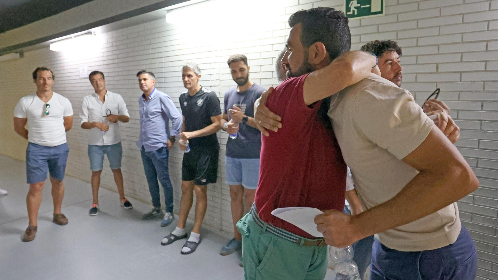 Despedida de Camacho en la sala de prensa de Chapín