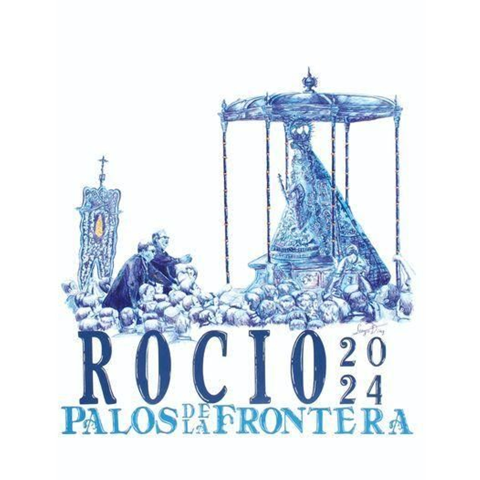 Cartel anunciador de la filial rociera.