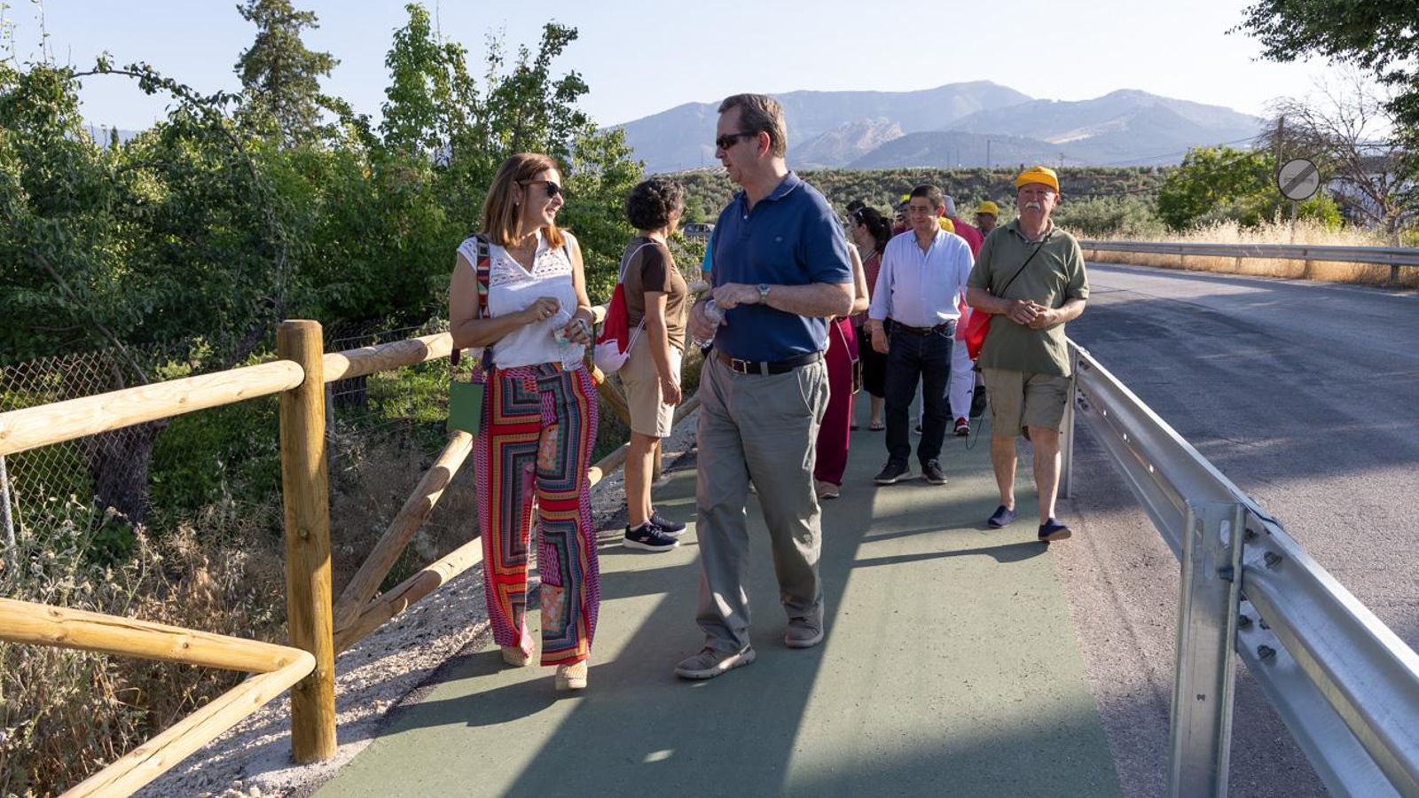 Inauguración del nuevo carril peatonal de la zona residencial Puente Tablas