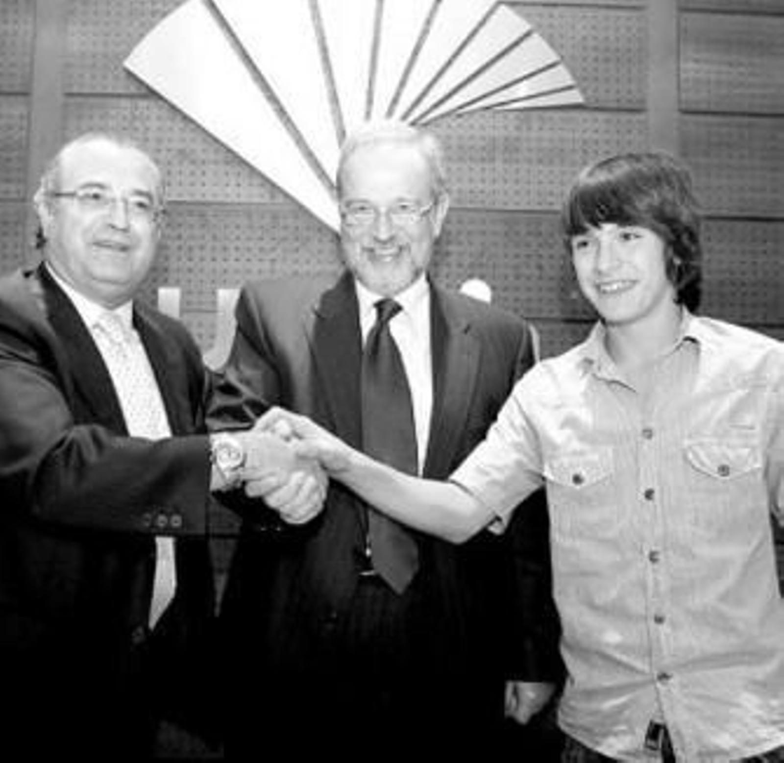 Felipe Faraguna, Antonio Mayoralas y el actor Ricardo Gómez.