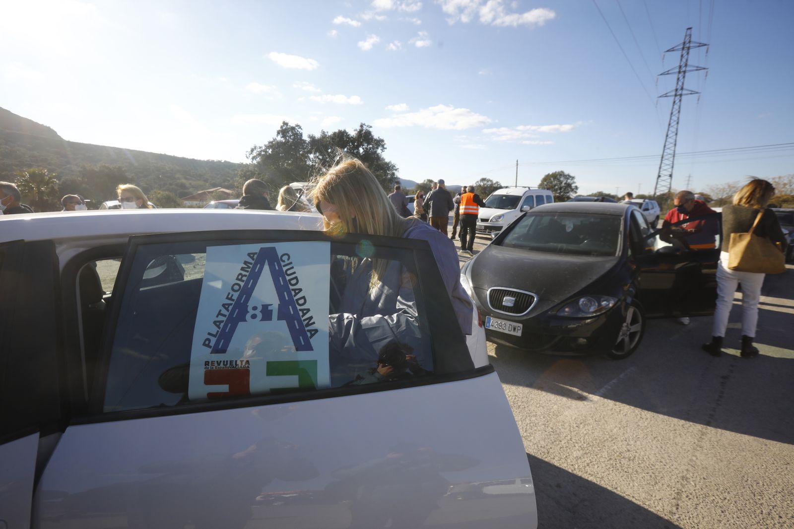 Las fotografías de la marcha lenta entre Córdoba y Badajoz para exigir la autovía A-81