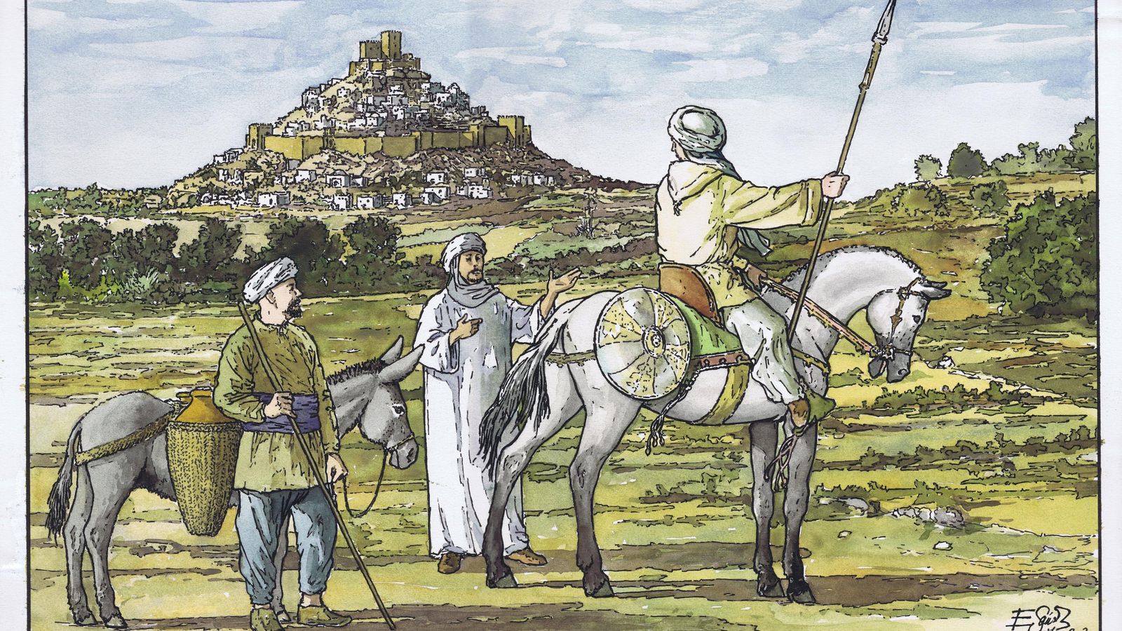 Recreación de la ciudad medieval de Bayra.