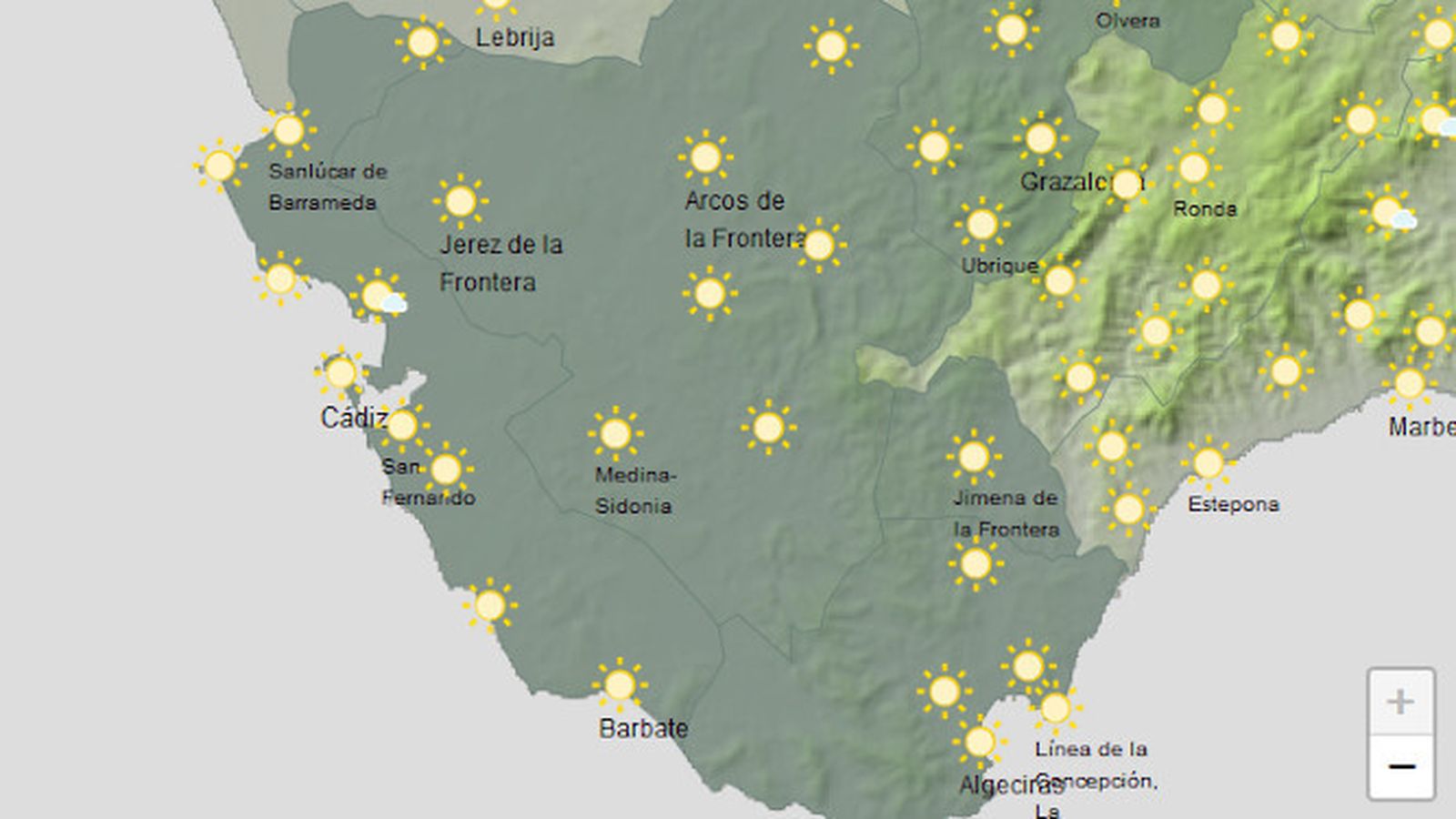 El sol brillará en toda la provincia.