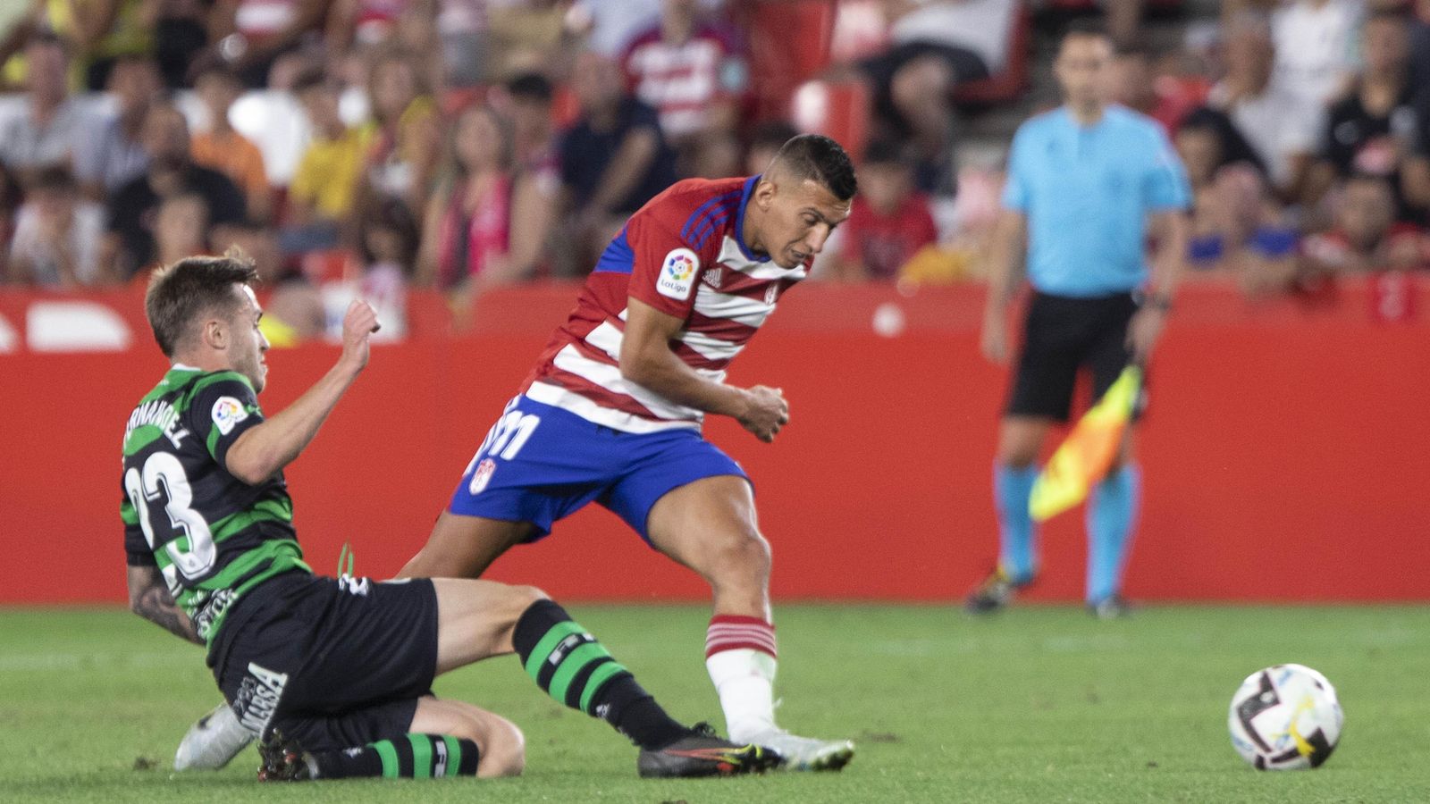 Uzuni anotó su primer tanto de la temporada ante el Racing.