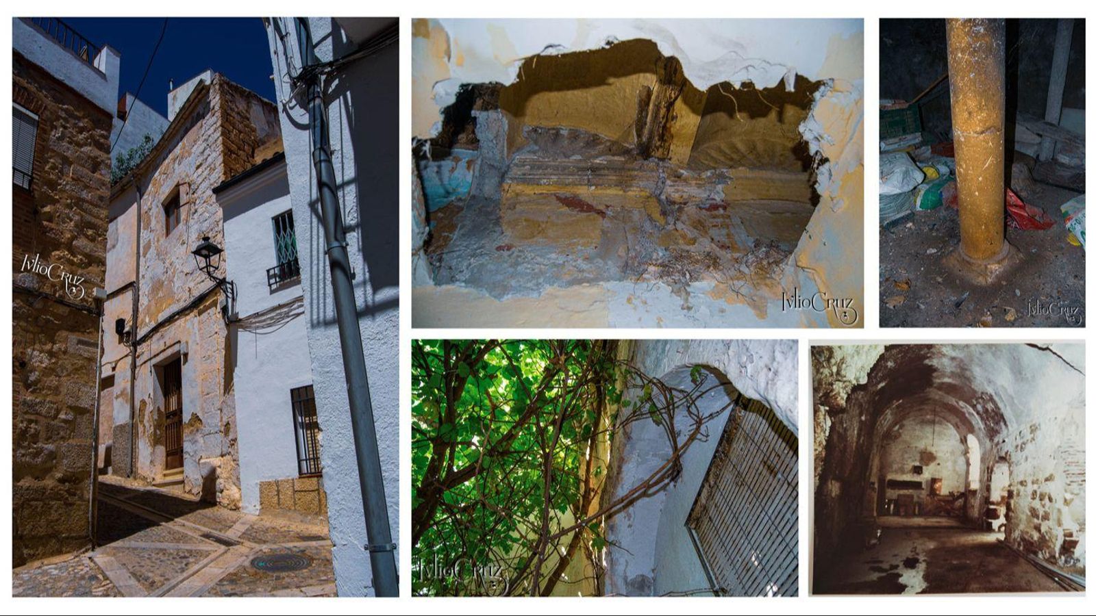 Restos hallados en una de las viviendas de la calle Calvario.