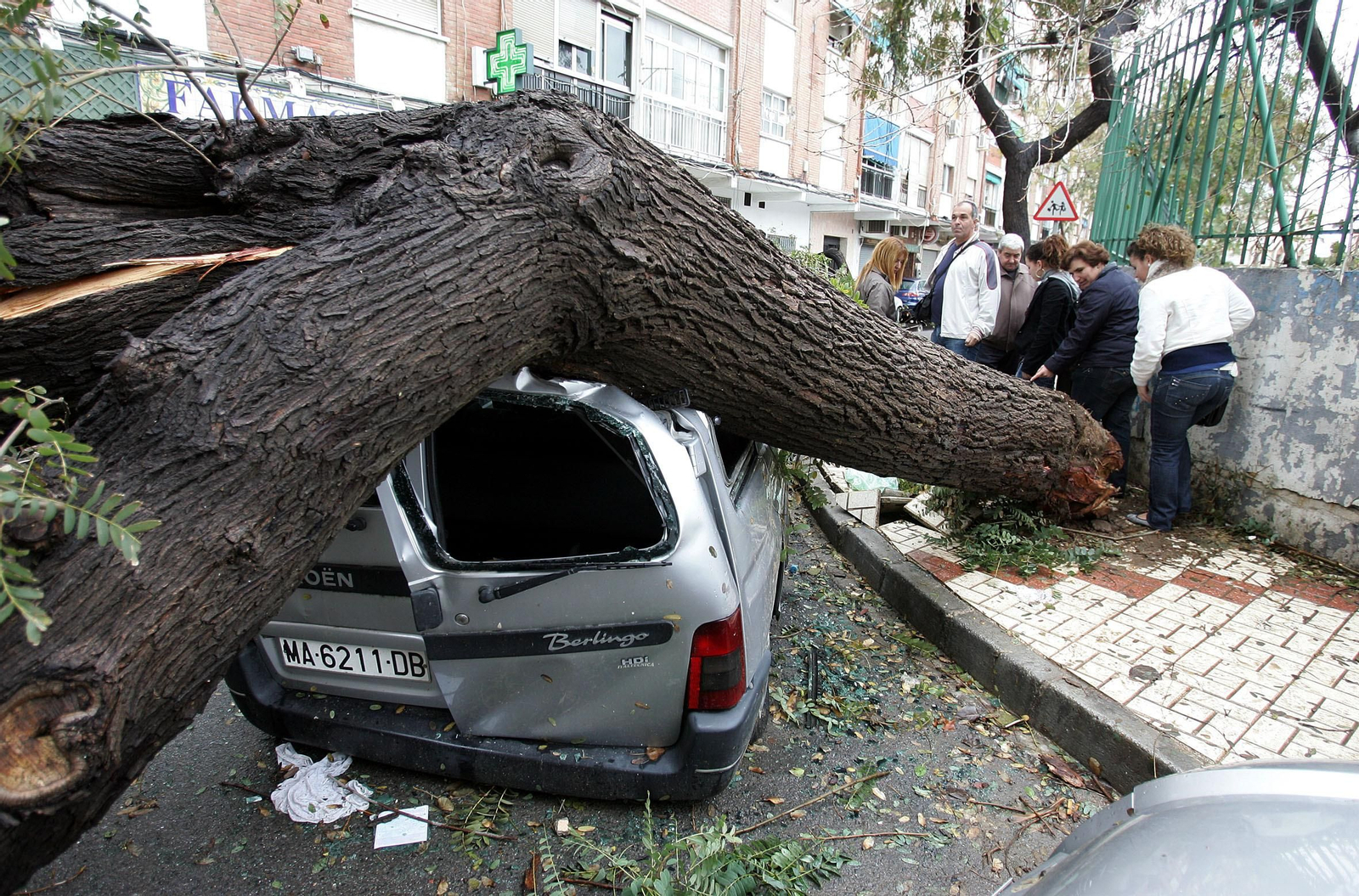 Las fotos del tornado de San Andrés en Málaga en 2009